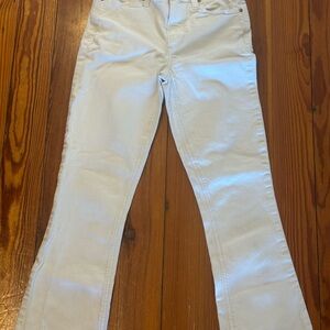 PAIGE Women's Cream Flare Jeans